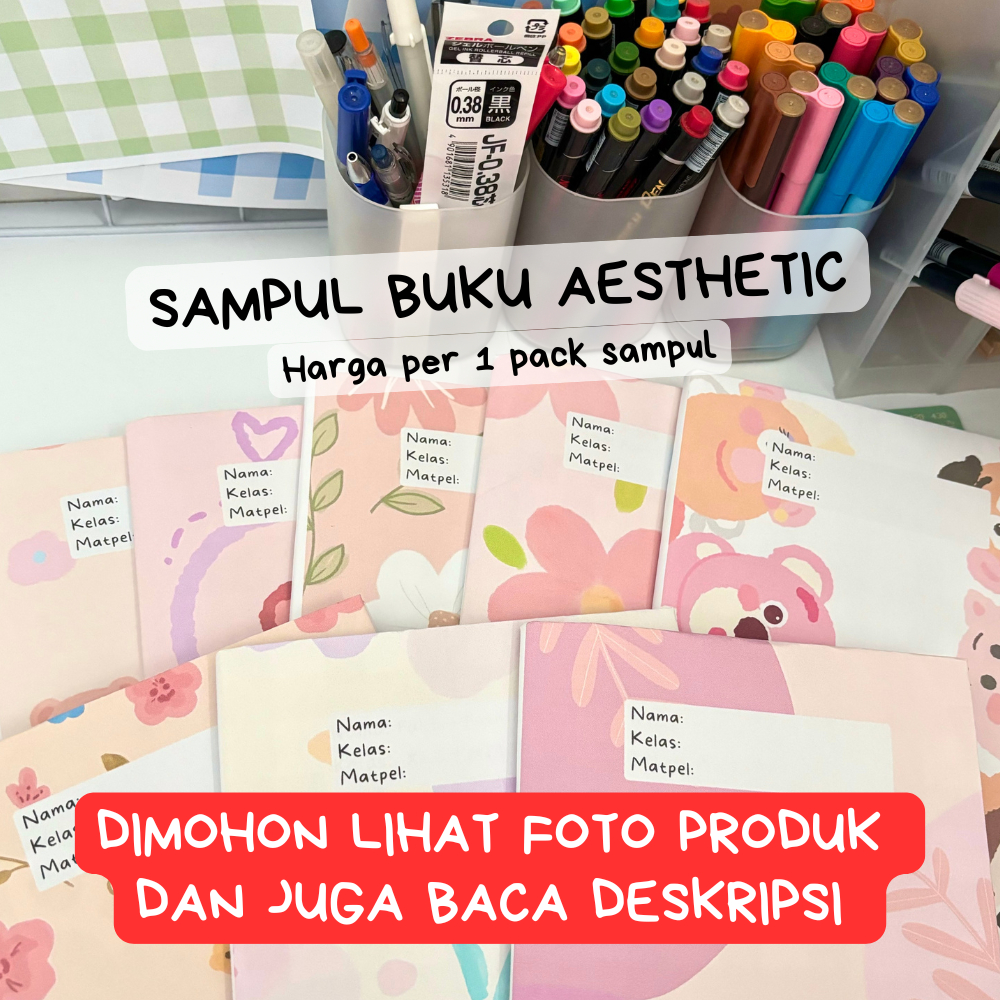 

[OBRAL - CUCI GUDANG] Sampul Buku PACK Aesthetic Cute | Sampul Buku Anak Anak