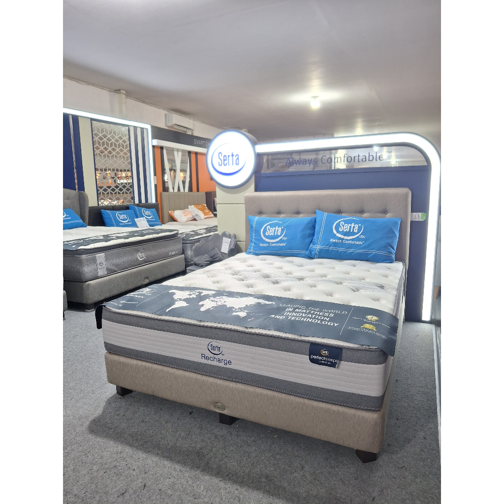 Kasur Springbed Serta Type Recharge Tebal 31 cm - Invoice/Mattress Only / Fullset - Ukuran 100x200, 