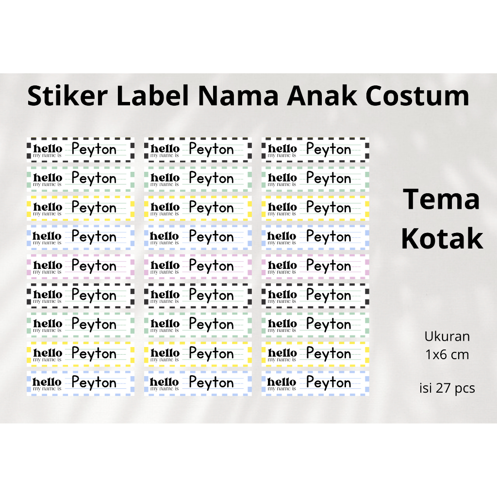 

Stiker Nama Anak Murah / Label Nama Anak Custom Lucu Murah