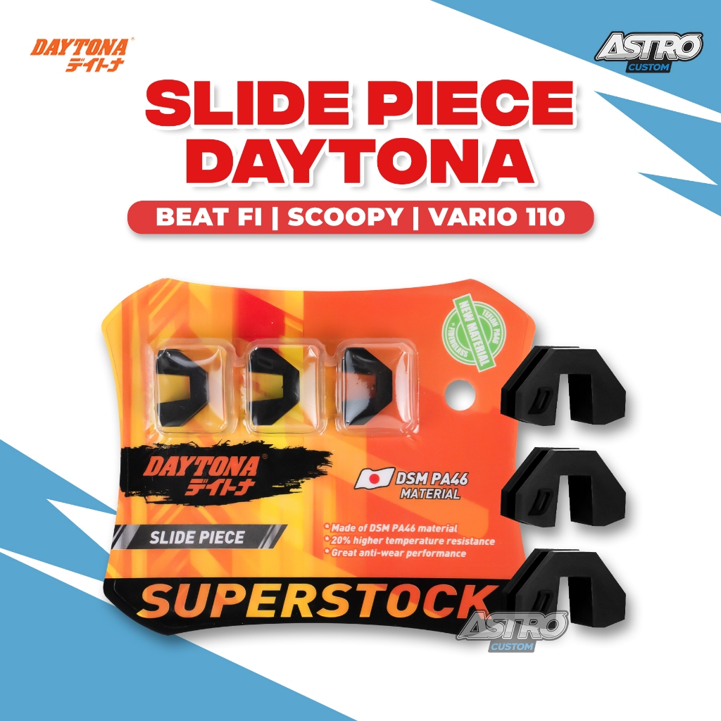 Daytona Slide Piece Beat Fi ESP POP Street Scoopy Spacy Vario 110 Karbu 5014 Upgrade Cvt Racing