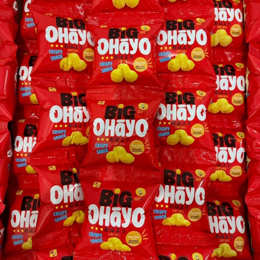 

Big OHAYO / Big OHAYO Crispy Snack Berhadiah Uang Tunai Bila Beruntung Per 5pcs