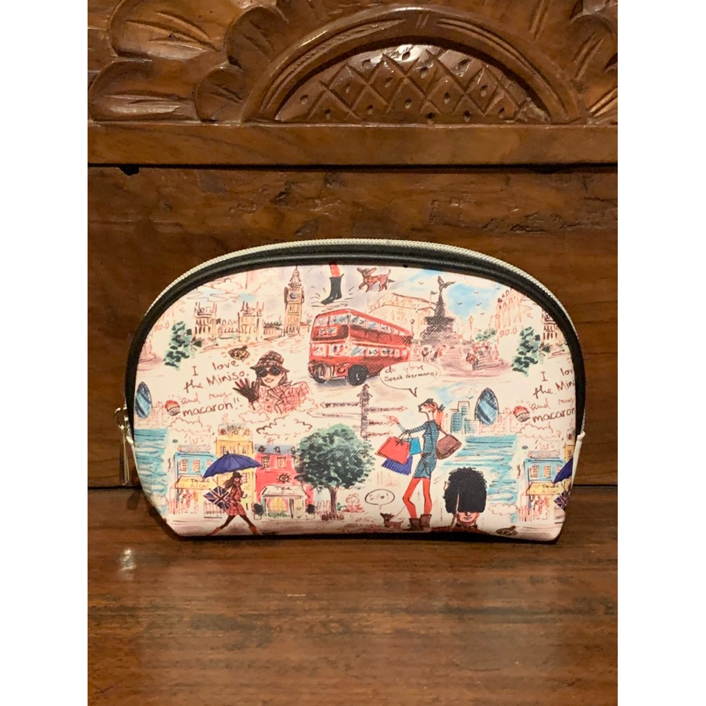 Miniso tas make up / miniso make up pouch / tas kecil serbaguna / travelling pouch