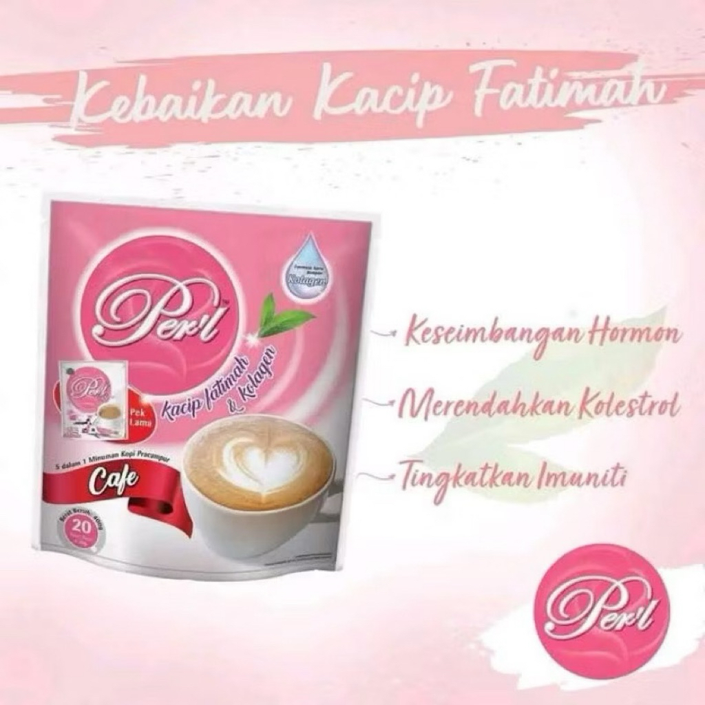

Perl Cafe Kacip Fatimah Collagen isi 20 Sachet