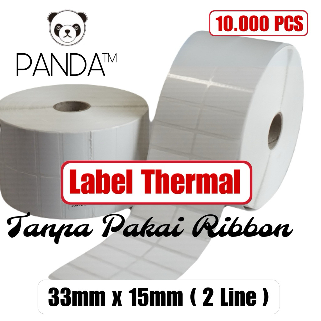 

Label Direct Thermal 33x15 2 Line isi 10.000 Core 1 inch (Tanpa Pakai Ribbon)