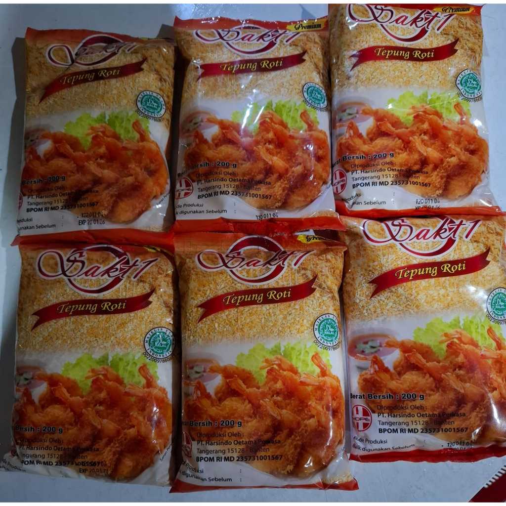 

TEPUNG ROTI SAKTI 200gr / 1kg Bread Crum / TEPUNG ROTI