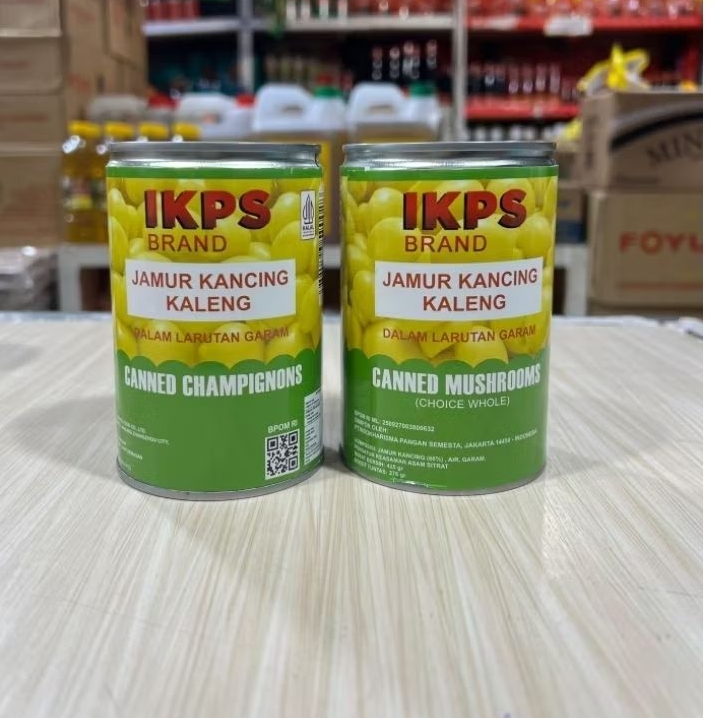 

IKPS Brand Jamur Kancing / Jamur Kaleng / Mashrooms 425 gram