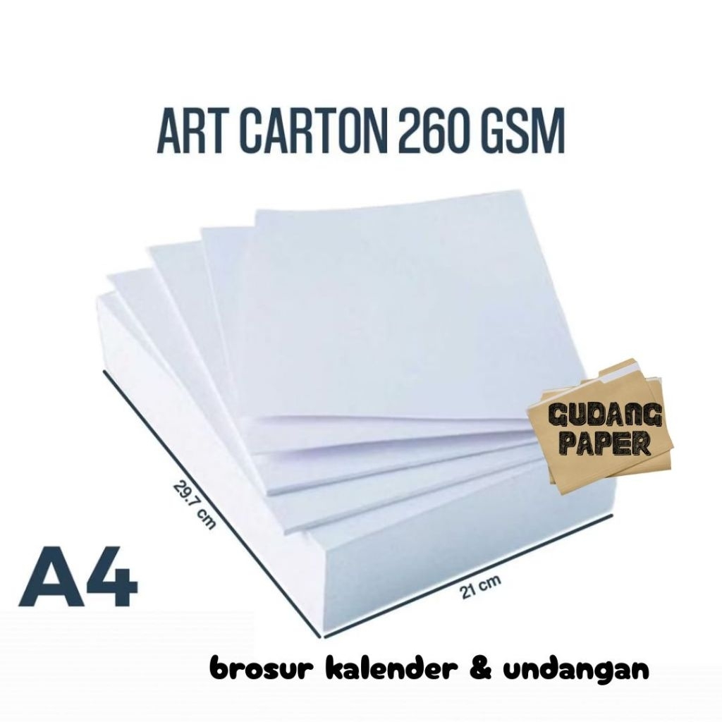 

Art Carton 260 gsm A4 isi 30 Lembar / Kertas Art Carton 260 Gsm A4