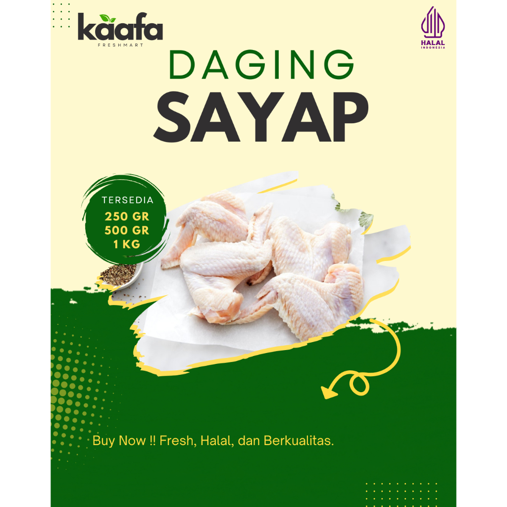 

Sayap Ayam Segar 500gr/1Kg – Bersih & Siap Masak | Kaafa Freshmart Bandung