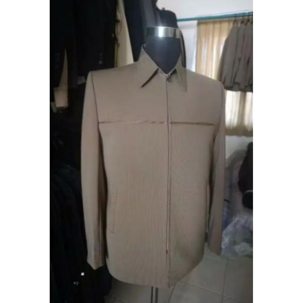 Jasket Pria Jas Dosen Guru Resleting Jasket Formal dan Semi Formal Jasket Santri
