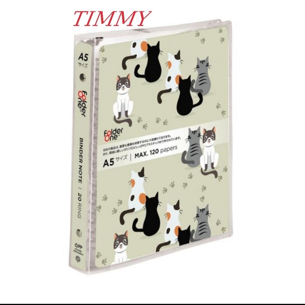 

[Whispers] Binder Note A5 Folder One/Buku Note ( Ring Loose Leaf)