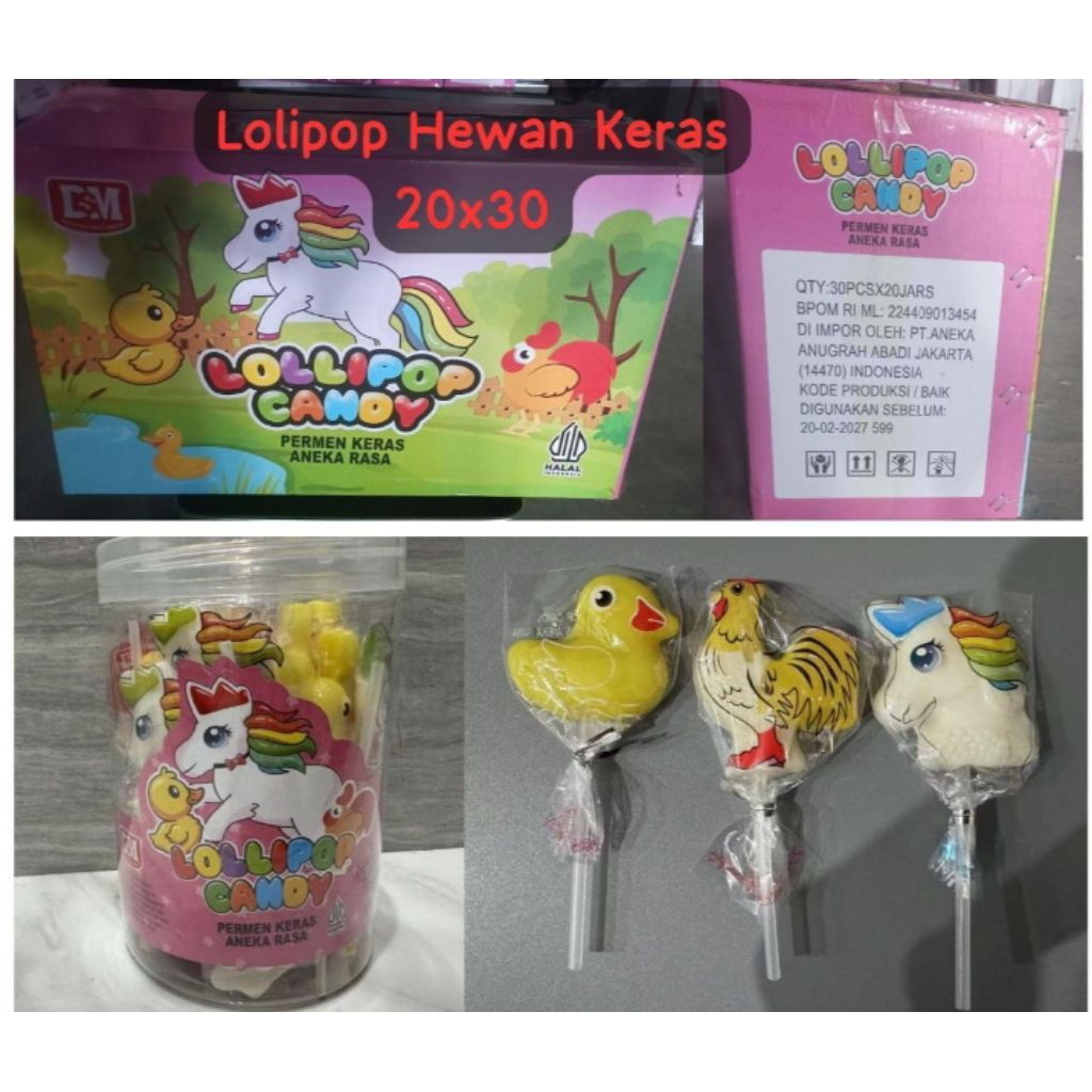 

Lollipop Candy Animal Toples Isi 30 Pcs