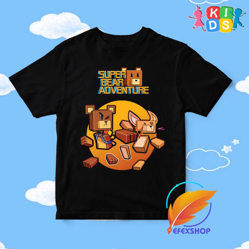 BAJU KAOS ANAK SUPER BEAR ADVENTURE BAJU KAOS ANAK GAME SUPER BEAR ADVENTURE
