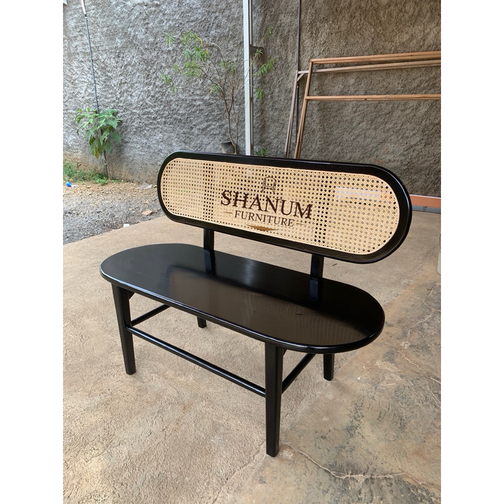 bangku kacang bangku rotan bangku sandaran rotan bangku teras bangku rotan