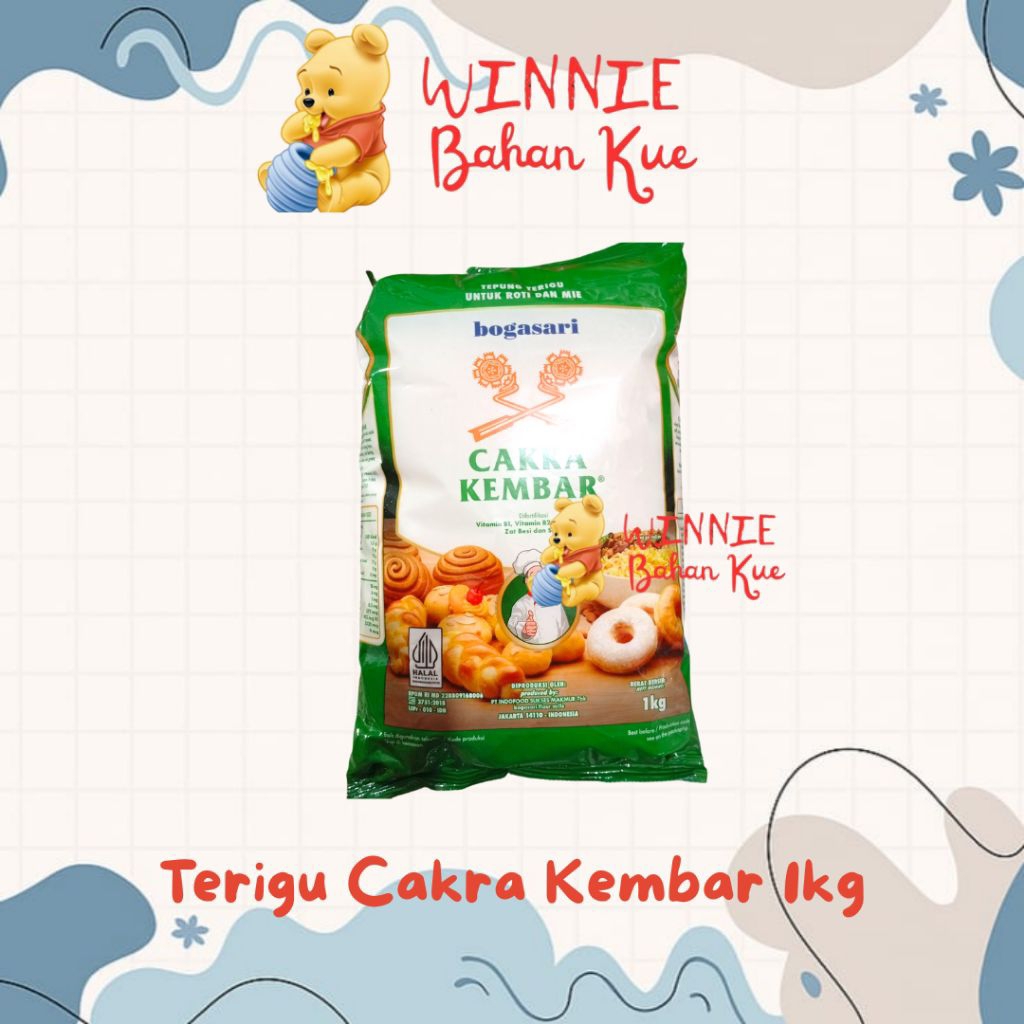 

Terigu Cakra Kembar 1kg | Tepung roti, tepung mie