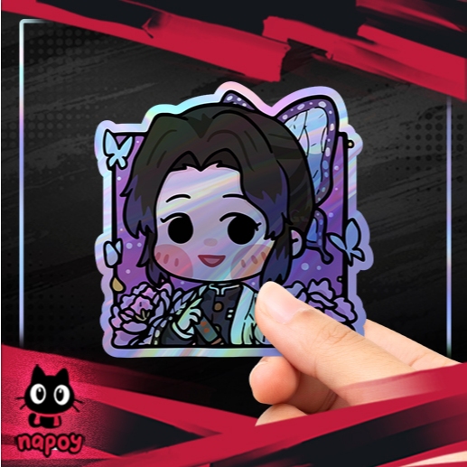 

Stiker Hologram Anime Demon Slayer Shinobu Kocho Frame