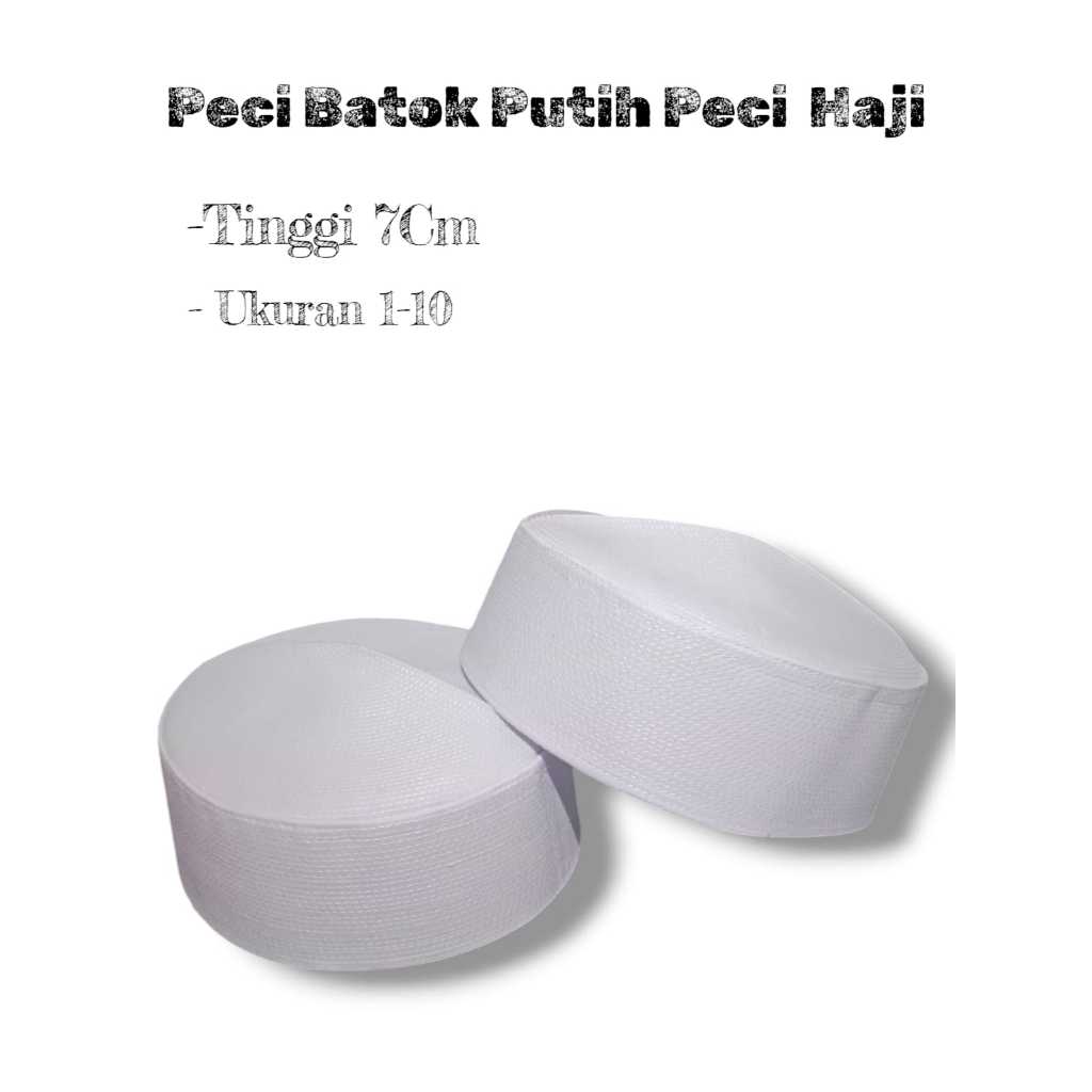 Peci Haji Batok Pendek/Peci habib Bahar Peci Putih Tinggi7