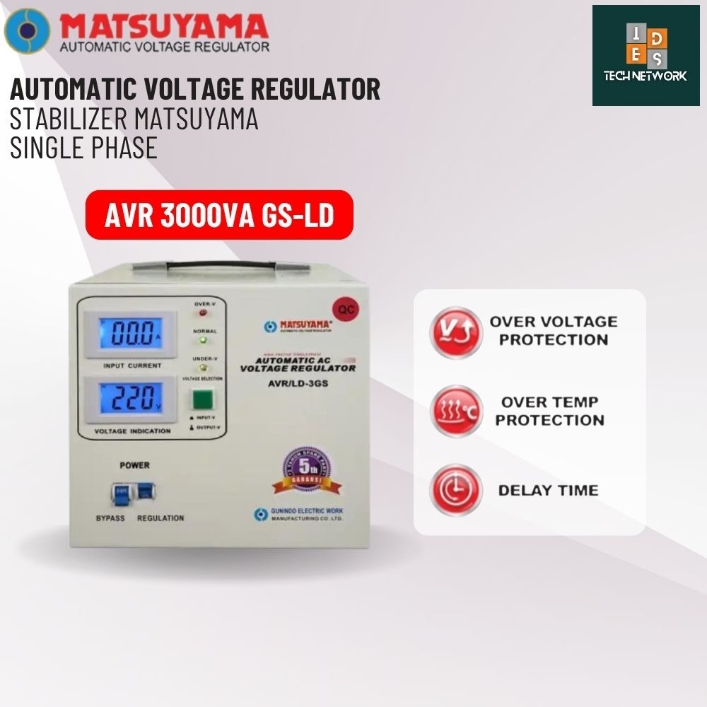 Stabilizer Matsuyama 3000VA LD STAVOLT 3000 WATT AVR 3 GS 3 220V Single Phase