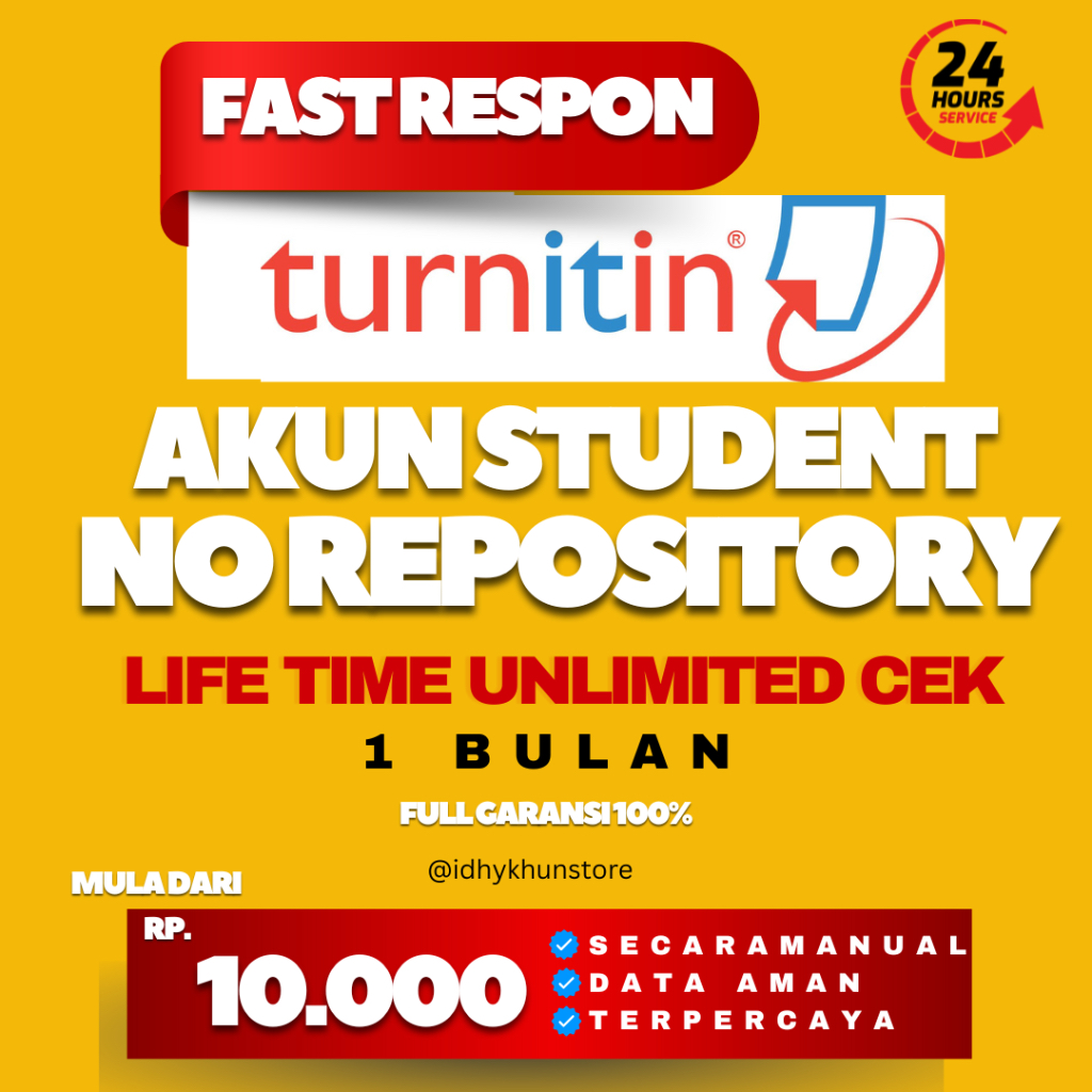 Akun Turnitin Termurah 1 Bulan Norepository