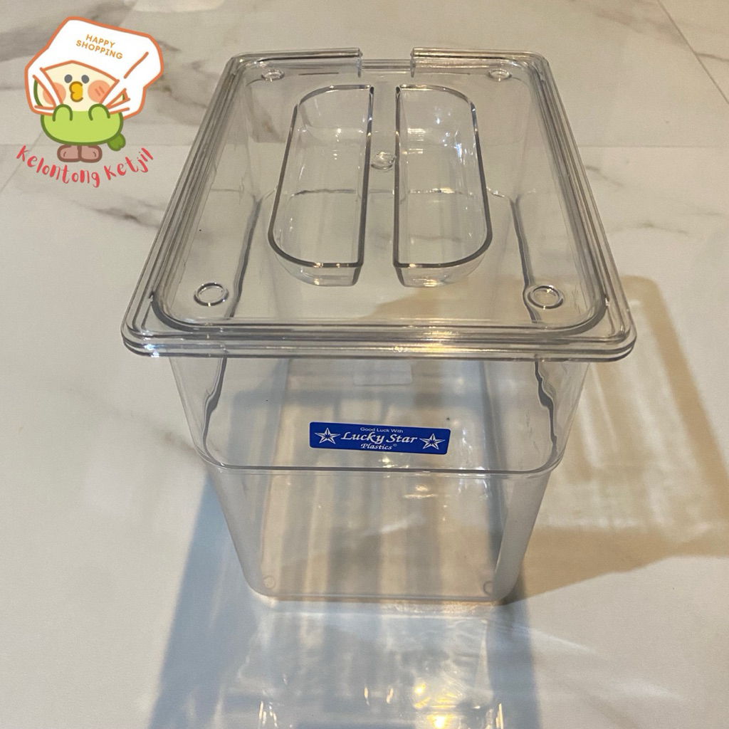 LUCKY STAR - Food Pan Akrilik ALINA 3500ml Wadah Topping , Tempat Prasmanan BPA FREE wadah es teler,