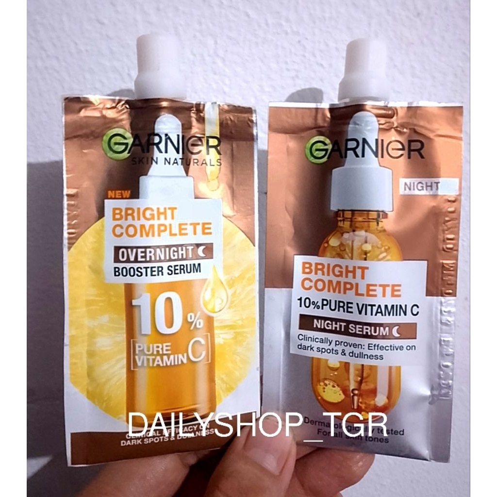 Garnier Bright Complete Overnight Vitamin C Serum - Serum Malam Vitamin C