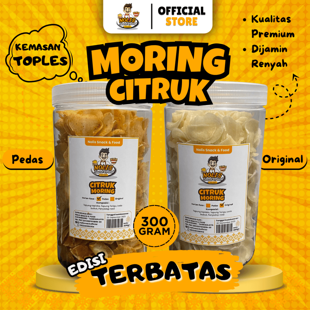 

[Toples Tinggi] Citruk Moring Viral Pedas & Ori Nolis Snack |MOLRING |CIMOL KERING |Special Lebaran