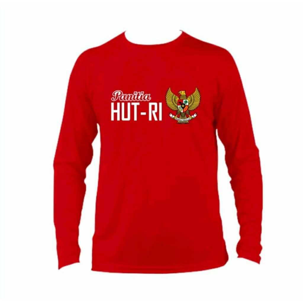 KAOS LENGAN PANJANG PANITIA HUT RI LOGO GARUDA SPONSOR