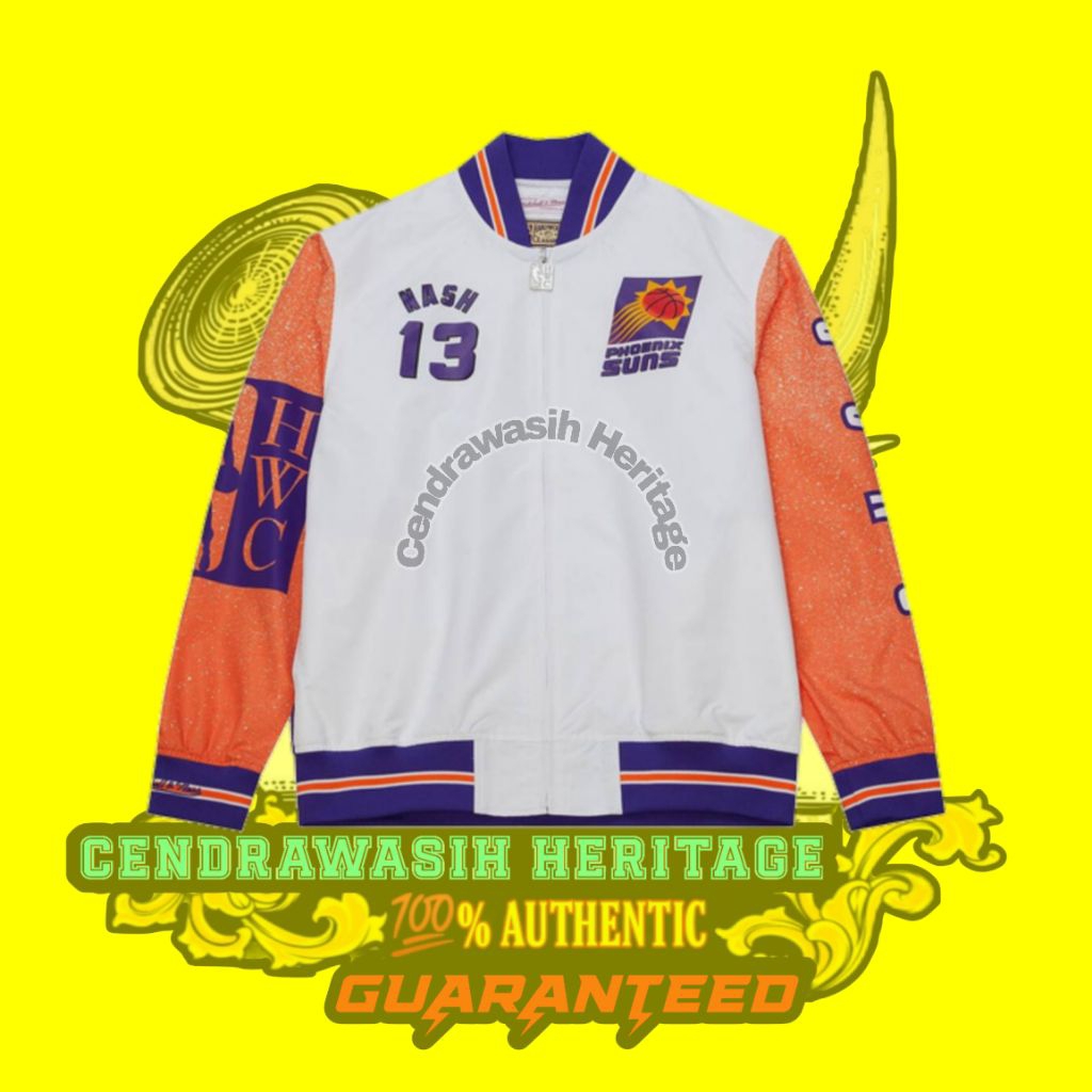 Mitchell & Ness Phoenix Suns Steve Nash Player Burst Warm Up Jacket white Original