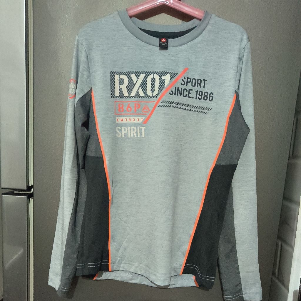 kaos jersey lengan panjang Airwalk usia 8-10 tahun