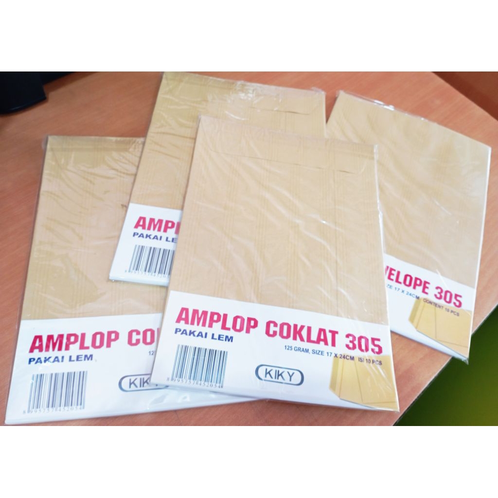 

Amplop Coklat Kiky 305 dengan Perekat (Lem)
