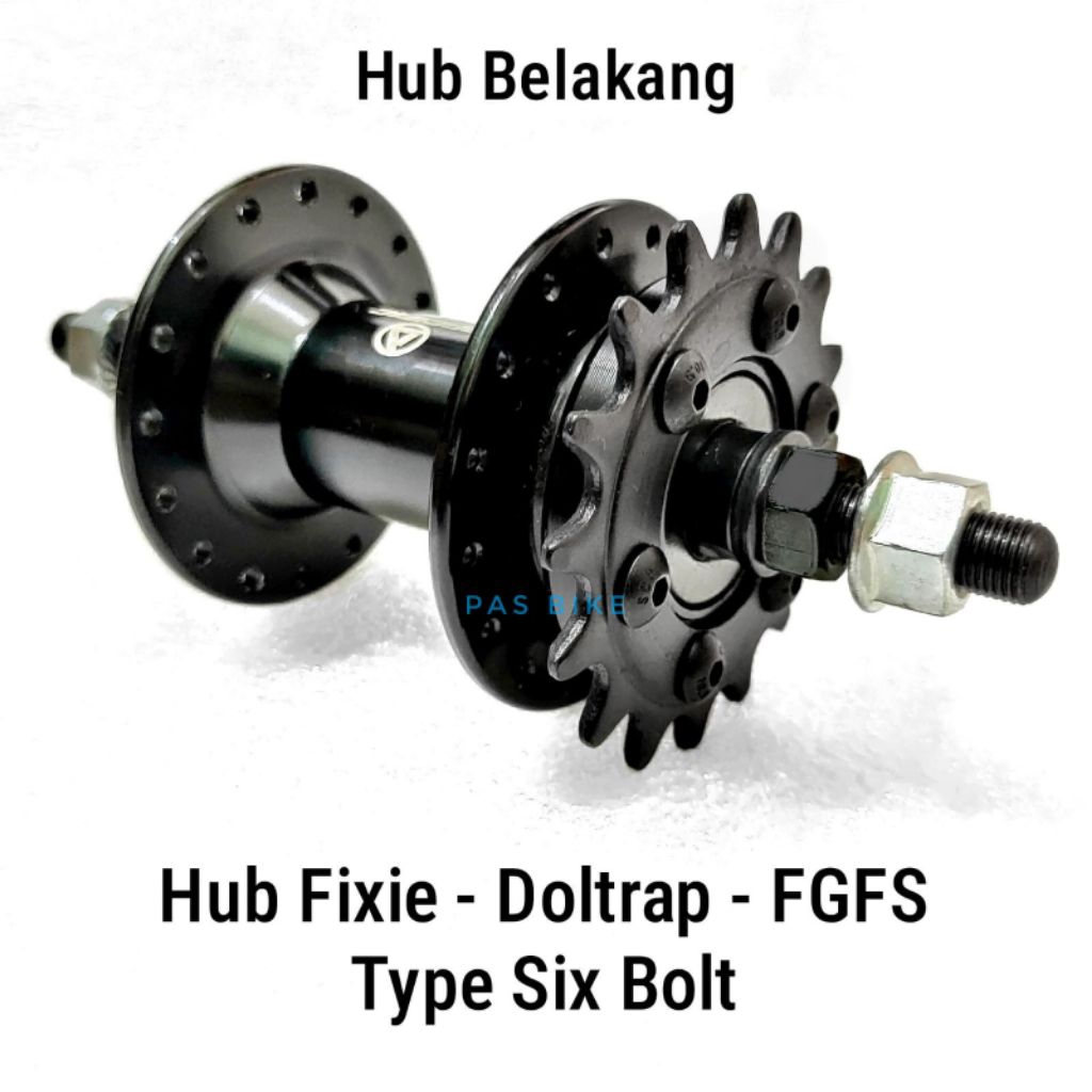 Rear Hub Fixie Doltrap Skid tipe Six Bolt 36 H