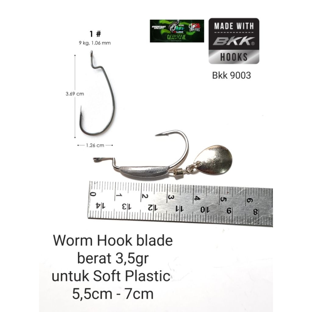 Worm Hook BKK size 1# Blade