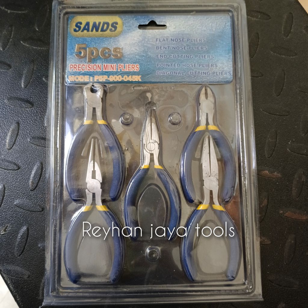 Sands Tang mini kombinasi set 5 pcs tang lancip tang potong tang jepit set 5 pcs