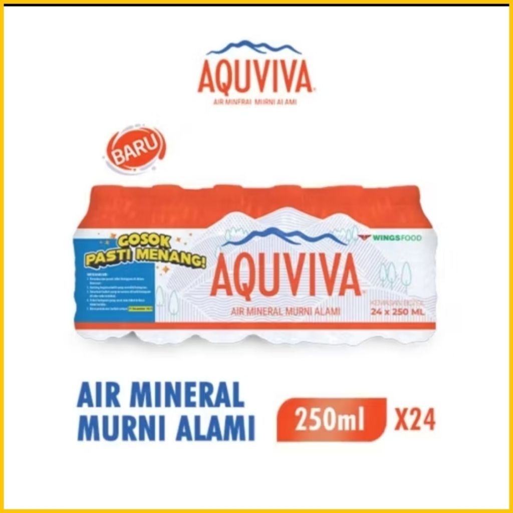 

AQUVIVA AIR MINERAL MURNI ALAMI DALAM KEMASAN BOTOL 250 ML X 24
