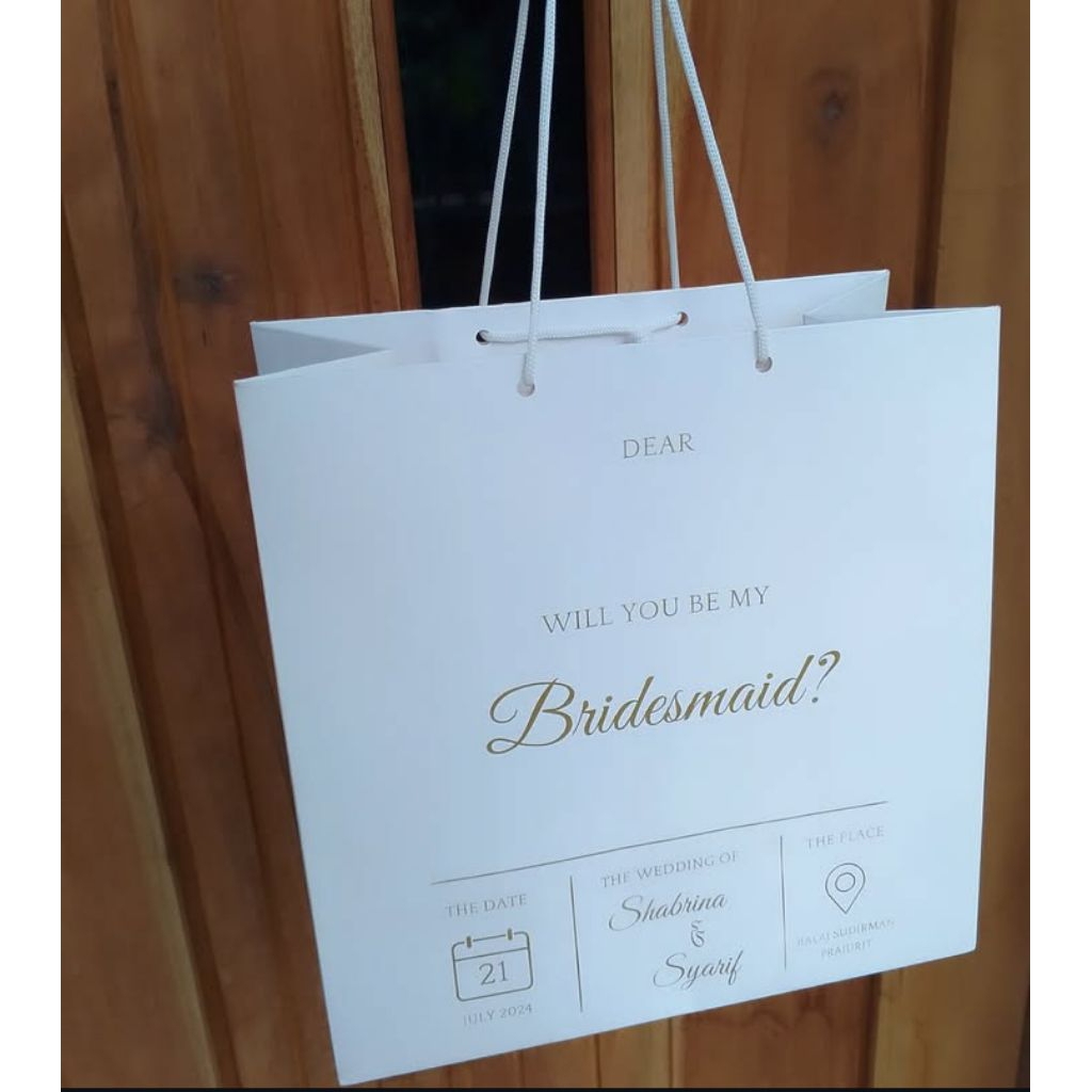 

paper bag custom Bridesmaid