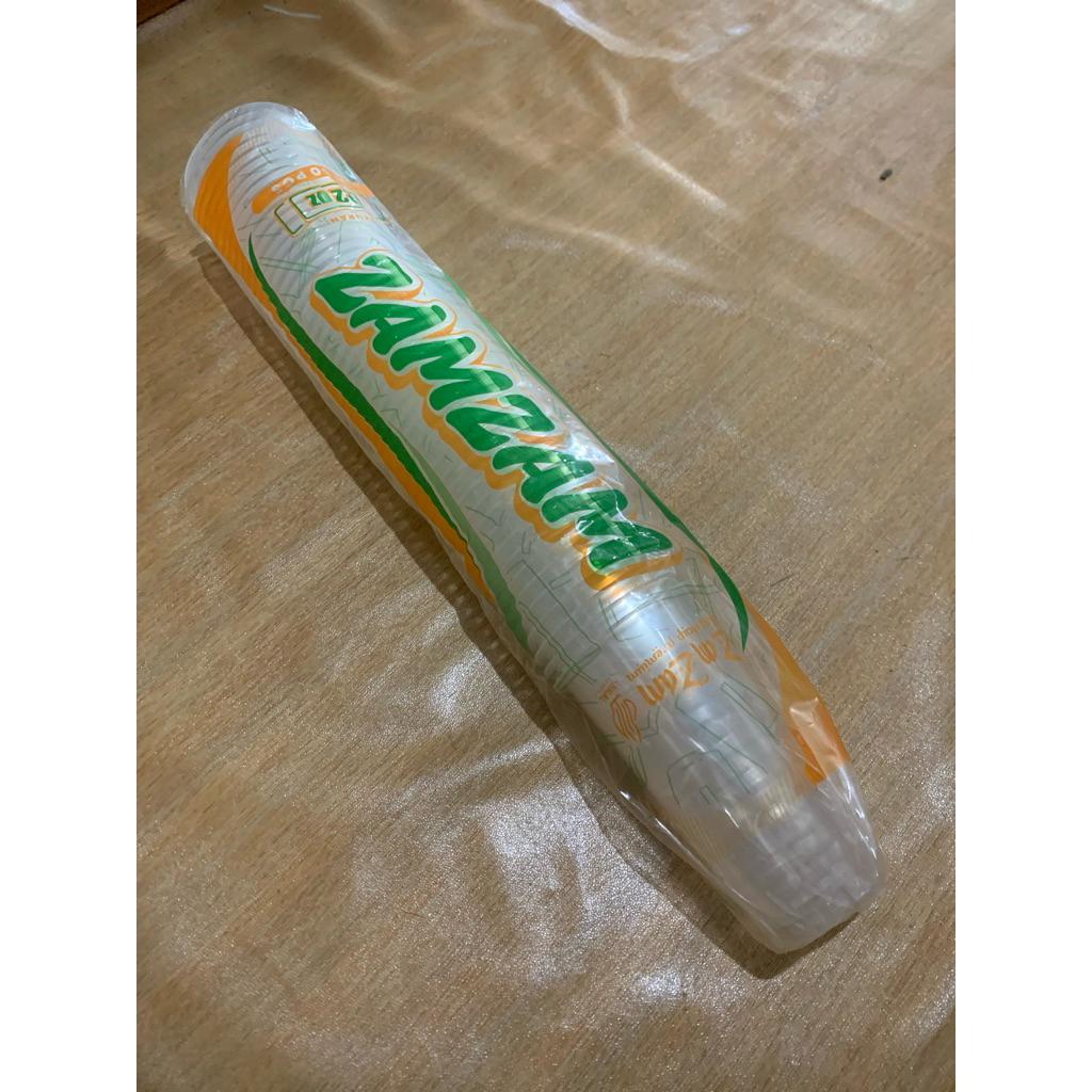 Gelas Zam Zam Datar 22 Oz / Gelas Cup Plastik Es Teh Jumbo Es Campur Es Doger Praktis