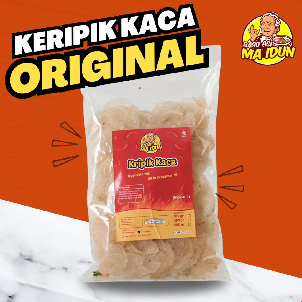 

Keripik Kaca Original Daun Jeruk / Cemilan Kripik Kaca / Kripik Beling Keripik Beling / Kirca Kripca