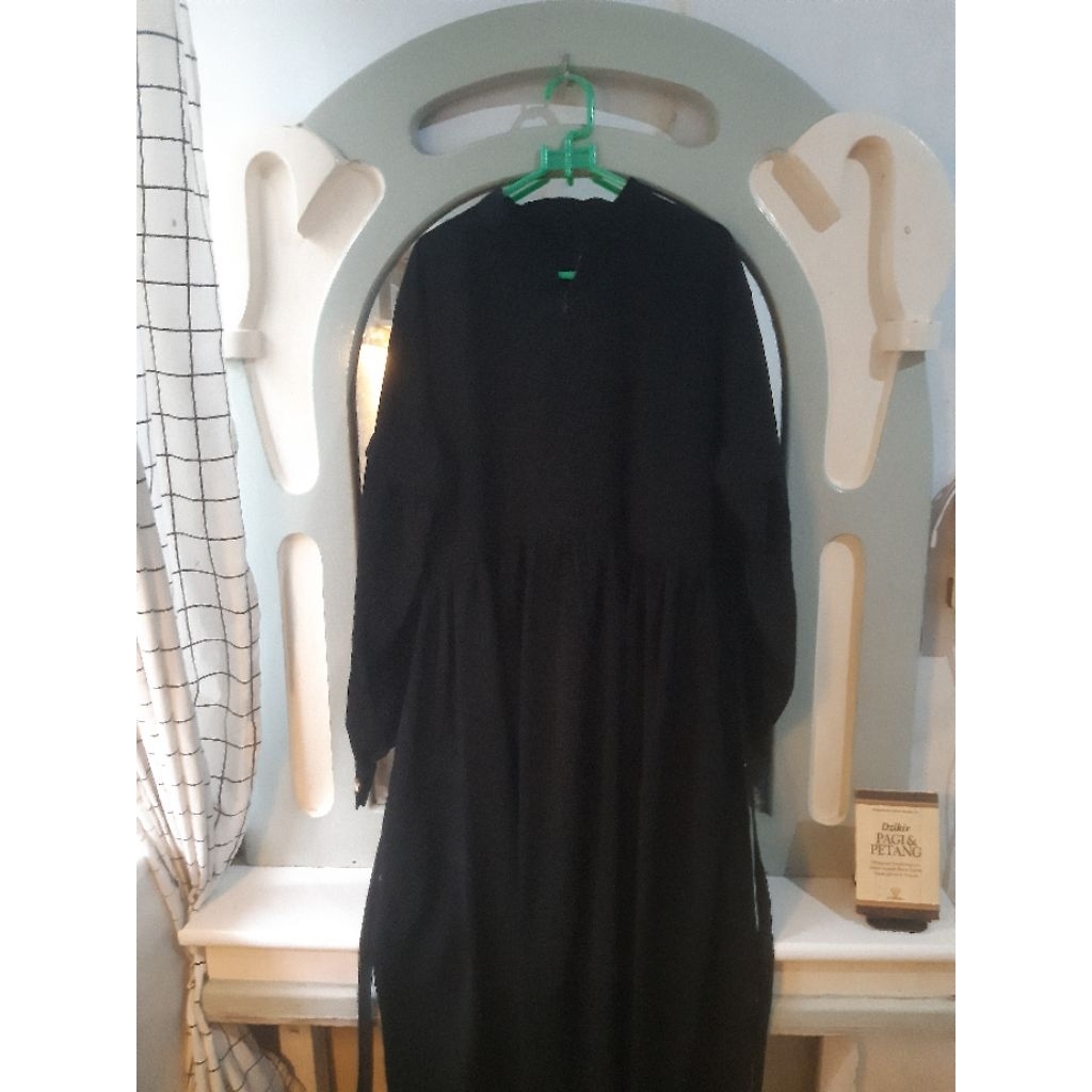 [Preloved] Gamis hitam Jetblack (like new)