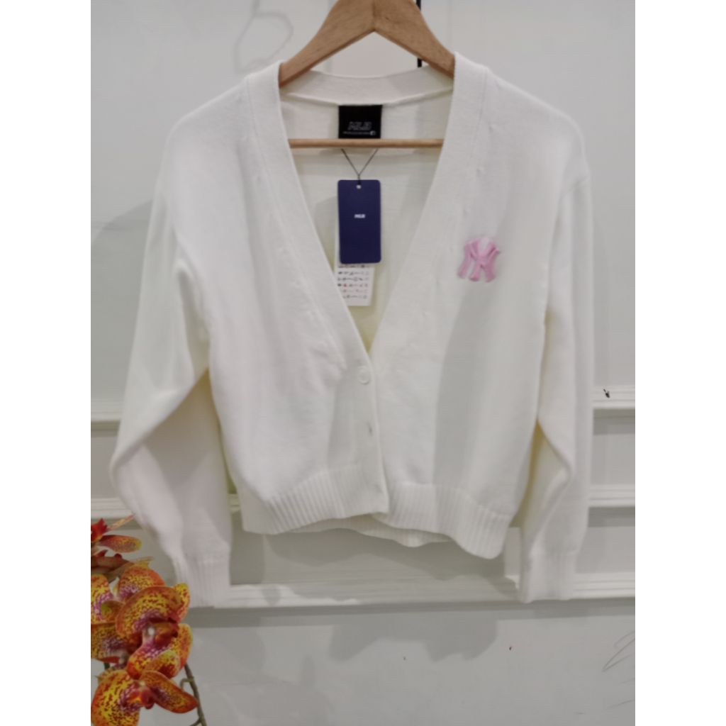[READY STOCK] ORIGINAL CARDIGAN MLB NY WHITE