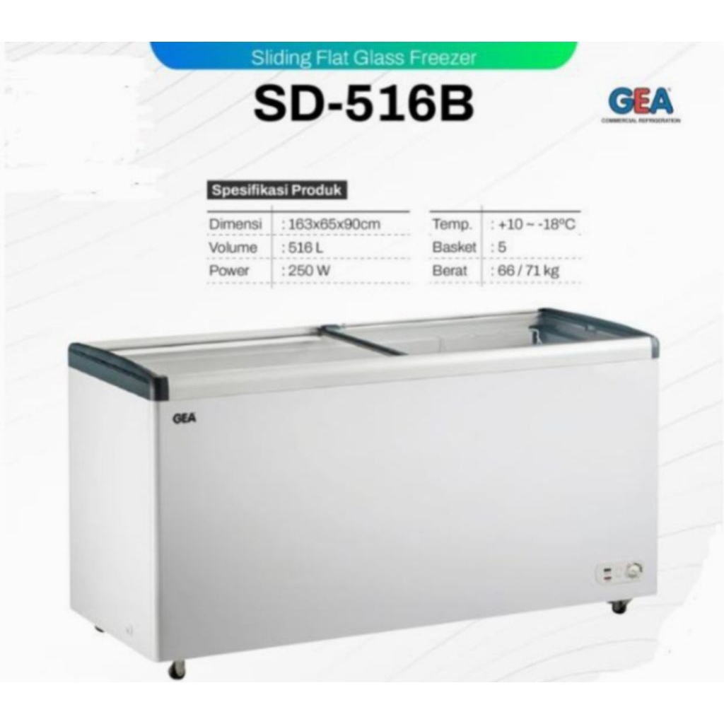 BOX FREEZER SLIDING GEA 500LITER SD-516B SLIDING FLAT GLASS GEA 500LITER BOX FREEZER SLIDING GEA 500