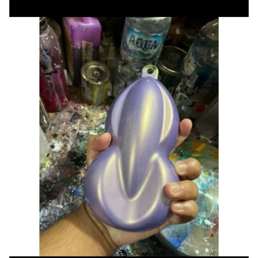 Cat Polar Golden Cat Ungu muda Metalic Gold Cat Motor Mobil 500ml