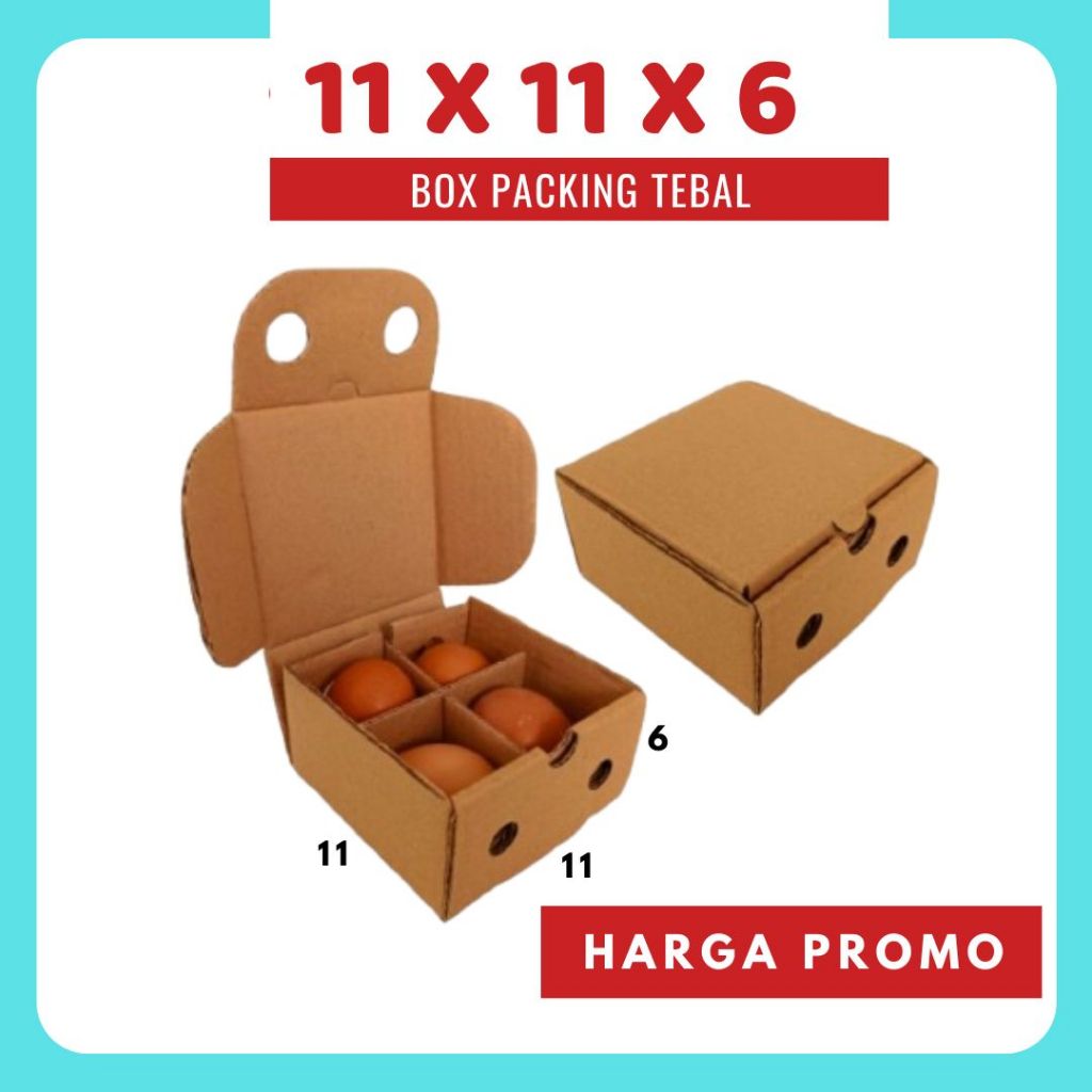 

Box telur 11x11x6 LD Kardus Telur isi 4 Packing Kotak Dus Telur Asin Tray Endog Endok Diva Box