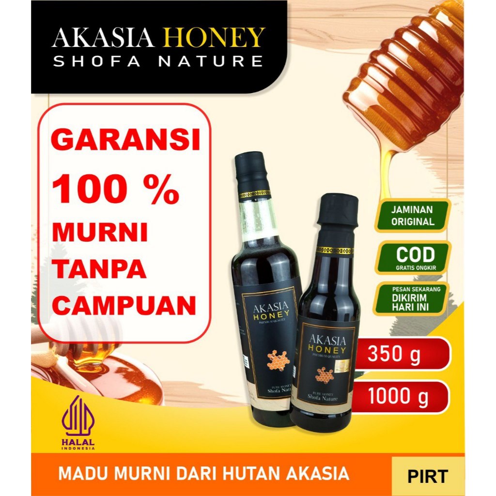 

MADU AKASIA PURE HONEY 100% - Madu Alami Tanpa Campuran - Solusi Alami Untuk Menambah Daya Tahan Tubuh & Jaga Stamina