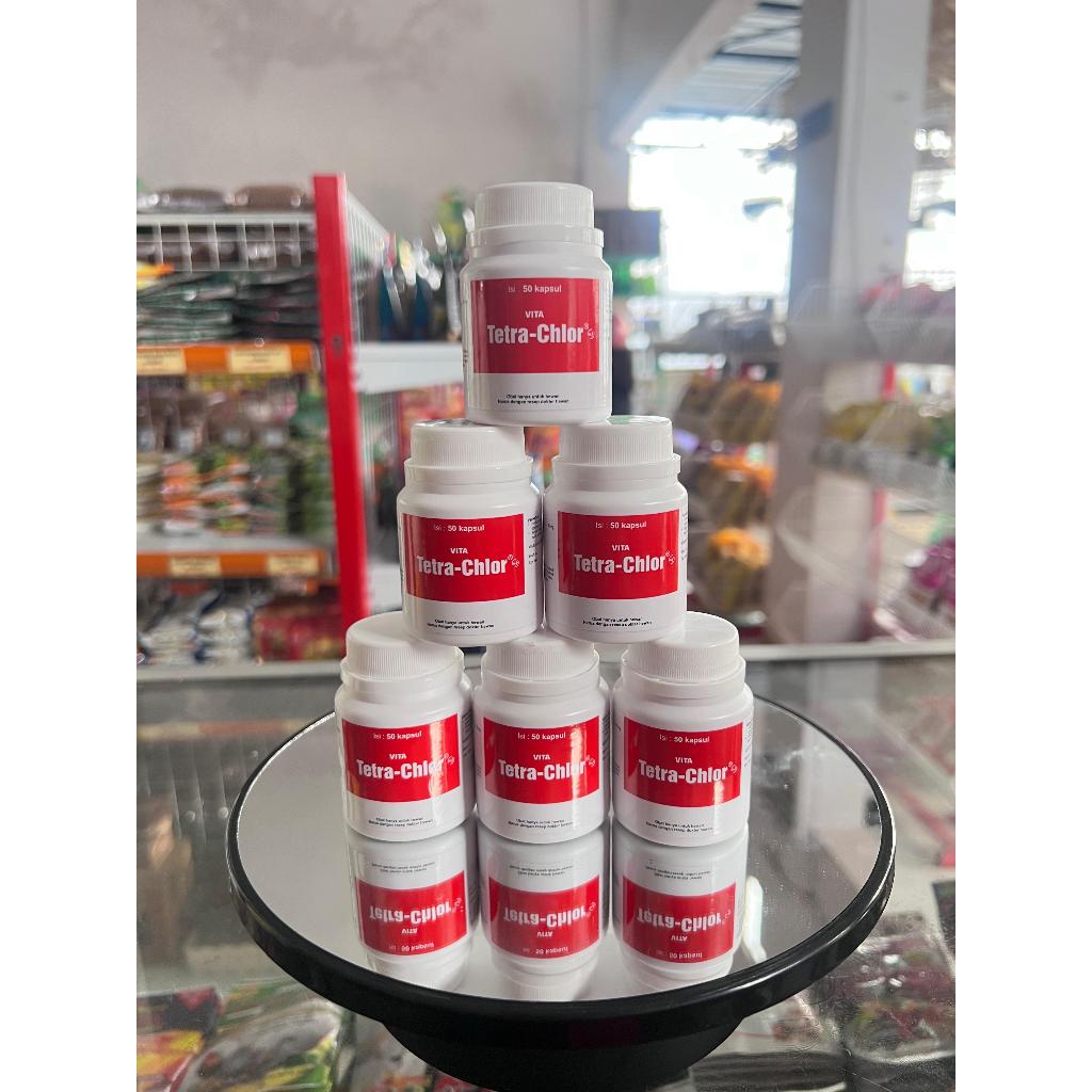 VITA TETRA-CHLOR 50 KAPSUL OBAT NGOROK AYAM