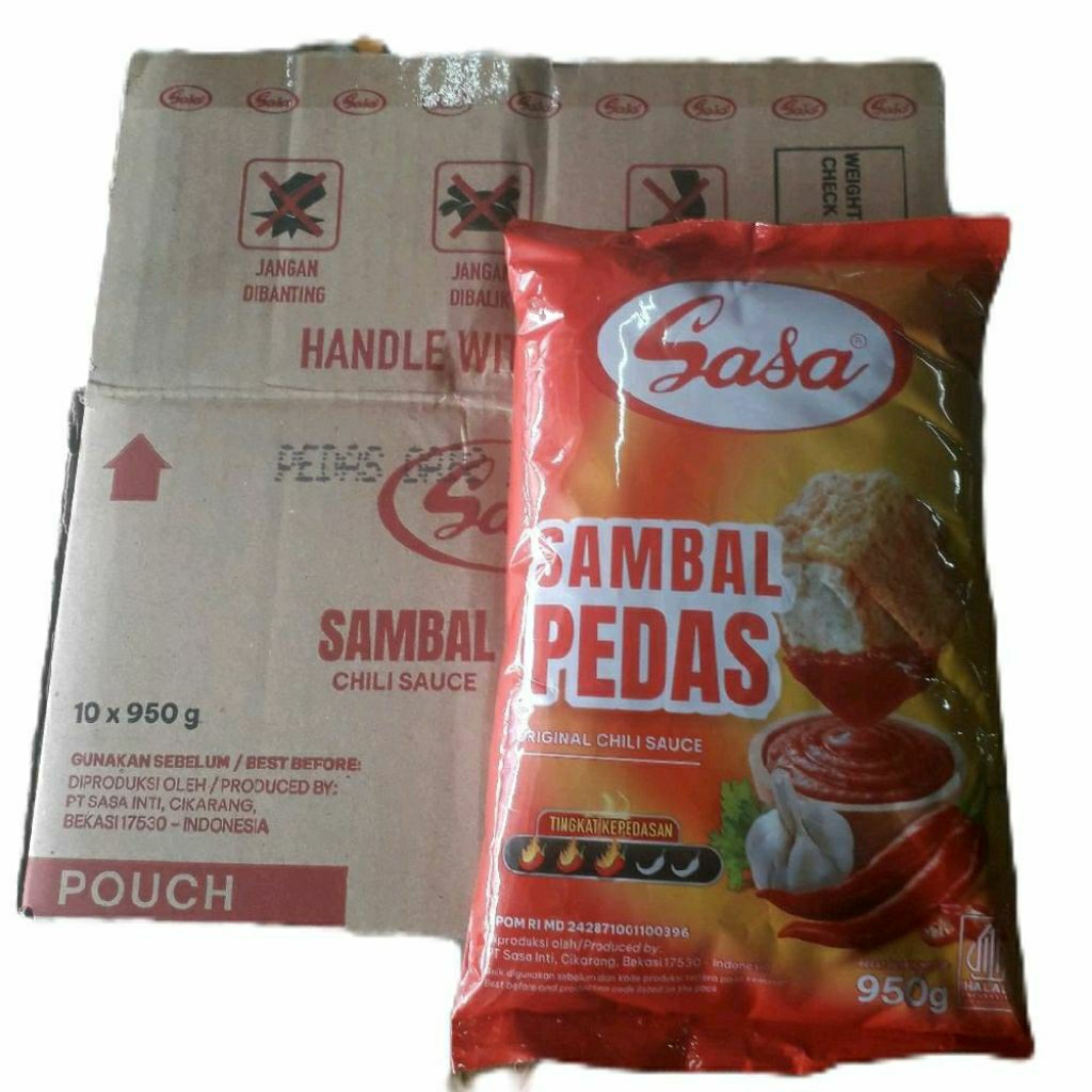 

Sambal Sasa Pedas 950 gr x 10 pcs per dus