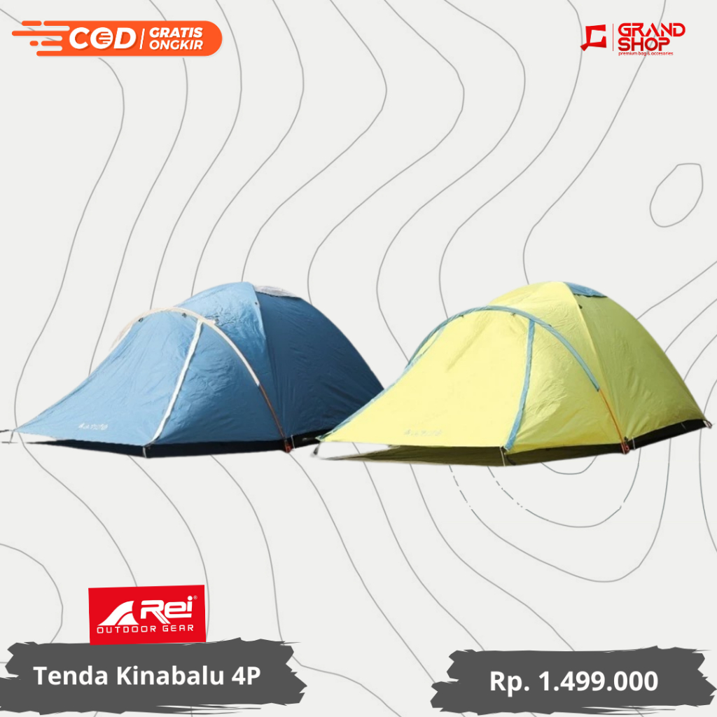 Tenda Camping Kinabalu Kapasitas 4 Orang Arei Outdoorgear