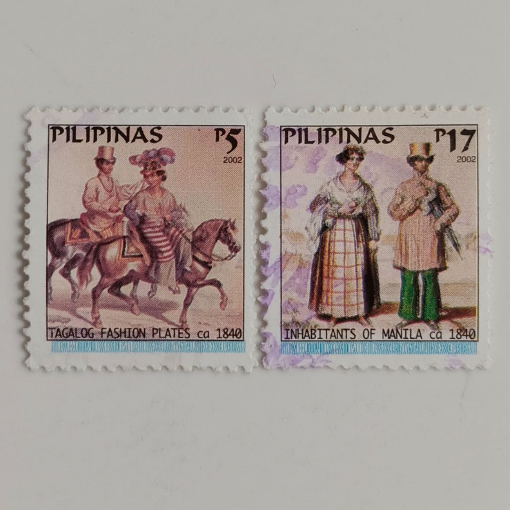 

(AG) Perangko Filipina 2002 Mallat Drawings of Early Philippines Set 2 pcs Used