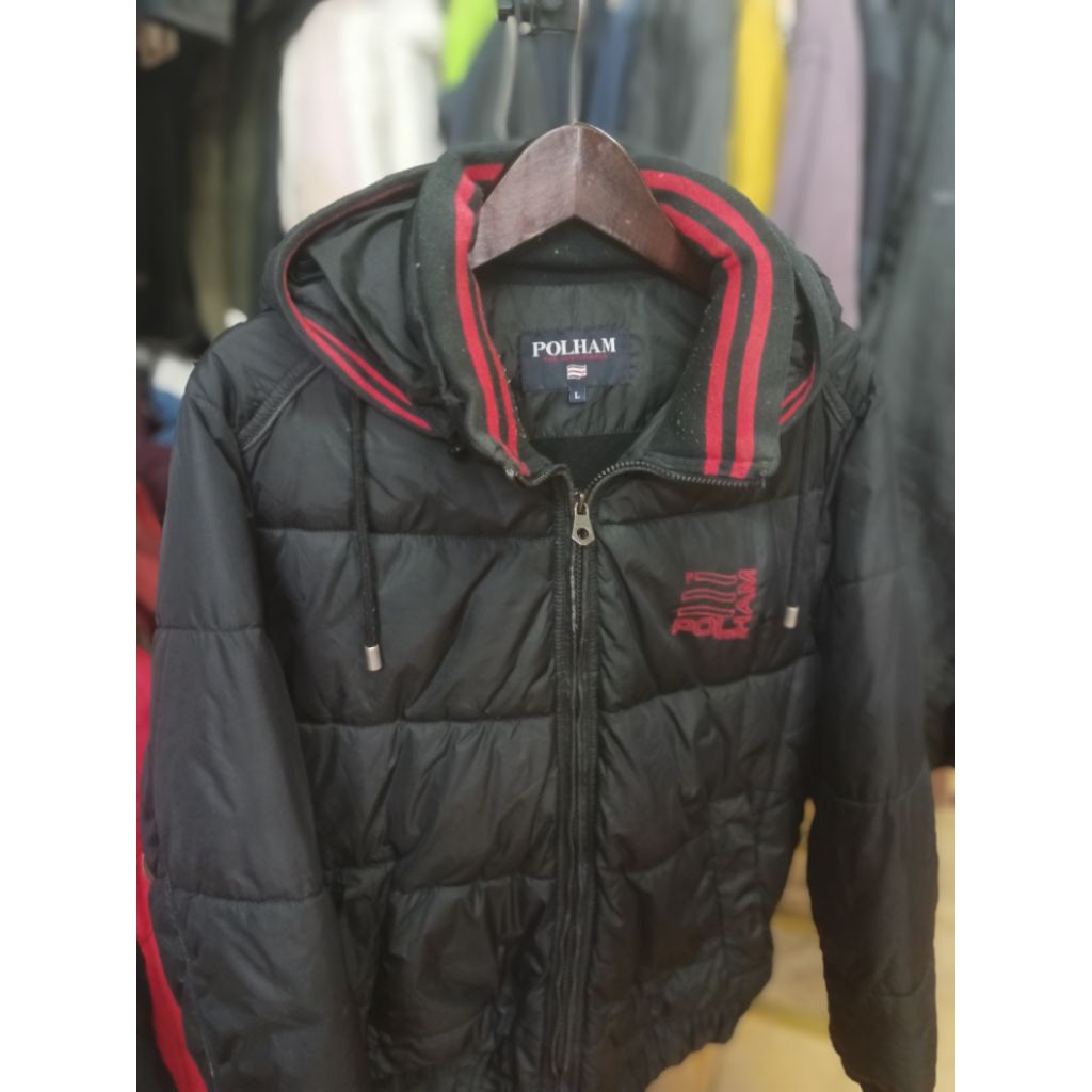 Puffer POLHAM Big Logo, Gelembung, Bulang POLHAM