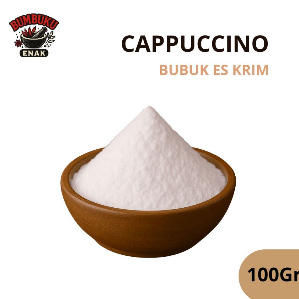 

Bubuk Es Krim Rasa Cappuccino 100gr – Ice Cream Powder Kopi Lembut, Cocok untuk Jualan & Homemade