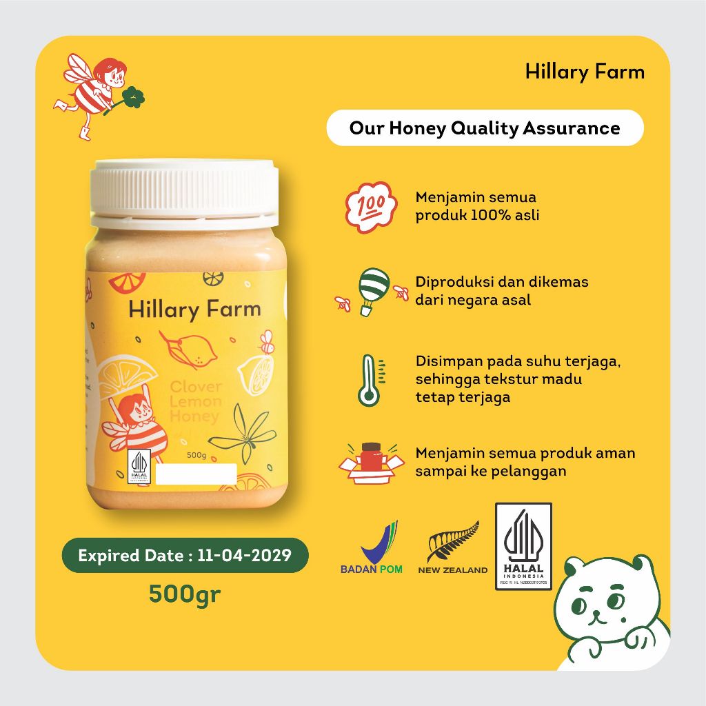 

Hillary Farm Clover Lemon Honey (500gr)
