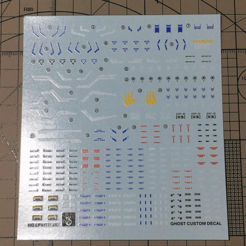 WM HG 1:144 Lfrith Jiu Part Water Decal